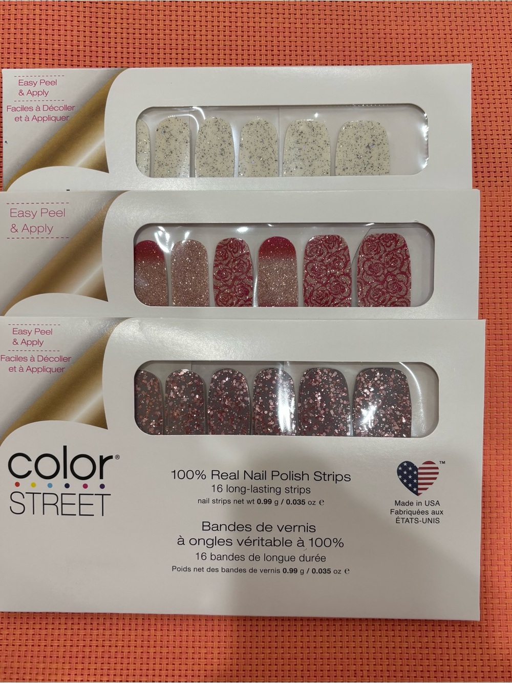 COLOR STREET Glitter Nail Polish Strips—
3 Sets
